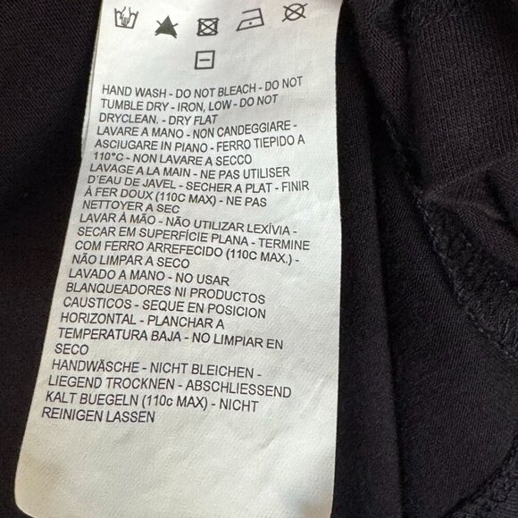 Vintage Y2K Miss Sixty Black Square Neckline Rhinestone Edged Long Fitted Top - Picture 13 of 15